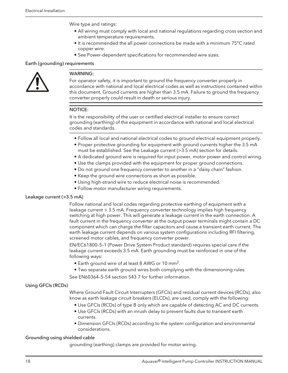 Xylem IM255 AQUAVAR Intelligent Pump Controller User Manual | Page 20 / 148