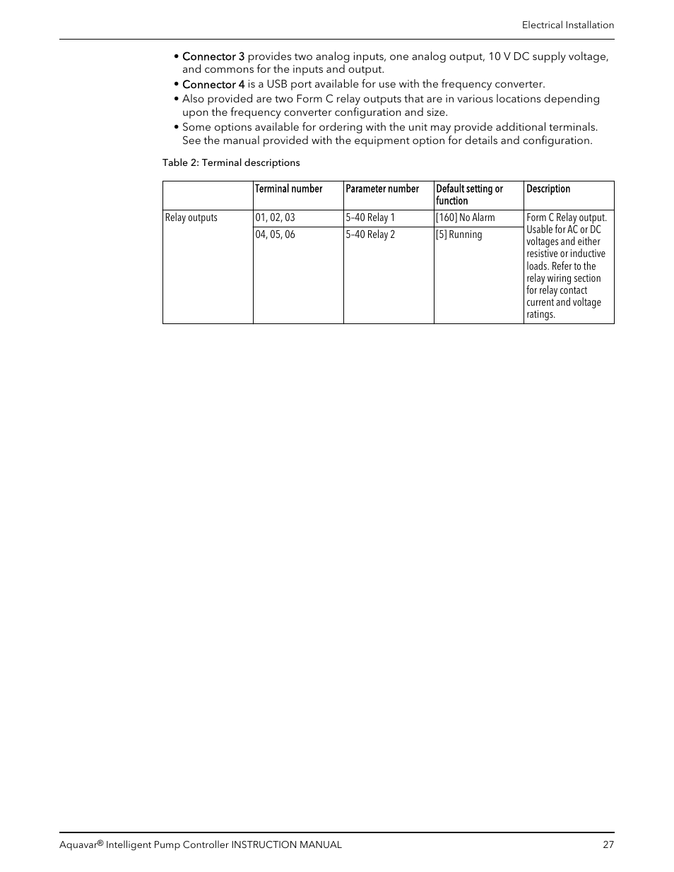 Xylem IM255 AQUAVAR Intelligent Pump Controller User Manual | Page 29 / 148