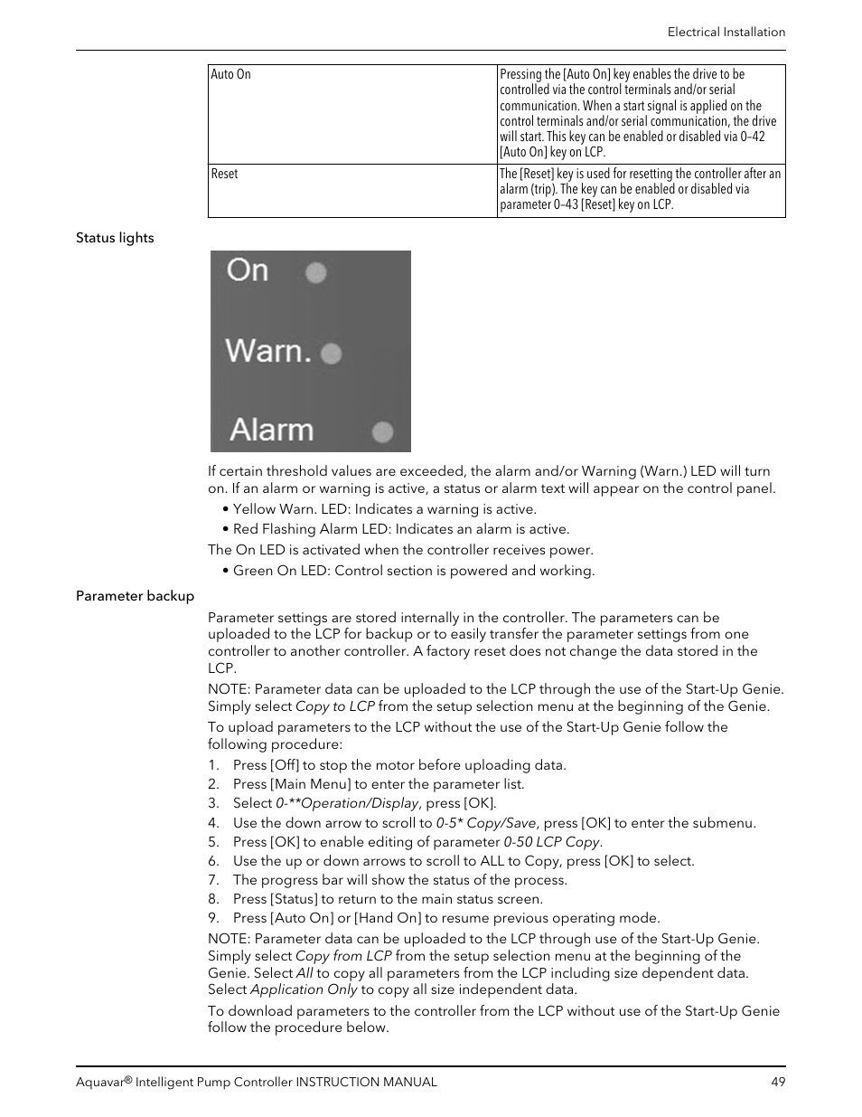 Xylem IM255 AQUAVAR Intelligent Pump Controller User Manual | Page 51 / 148