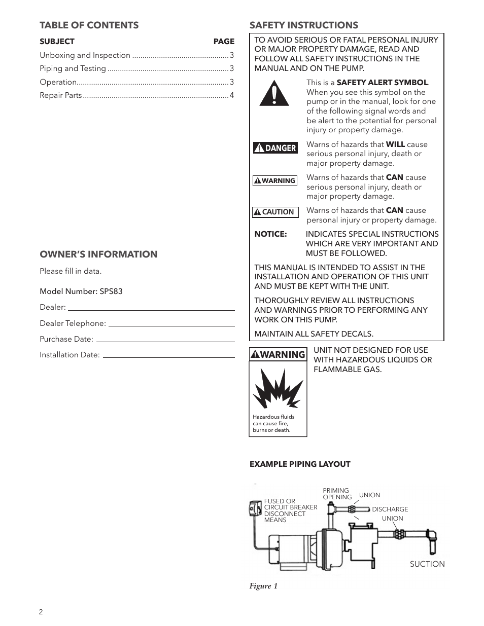 Xylem IM256R00 SPS83 Prime Line Suction Strainer User Manual | Page 2 / 4