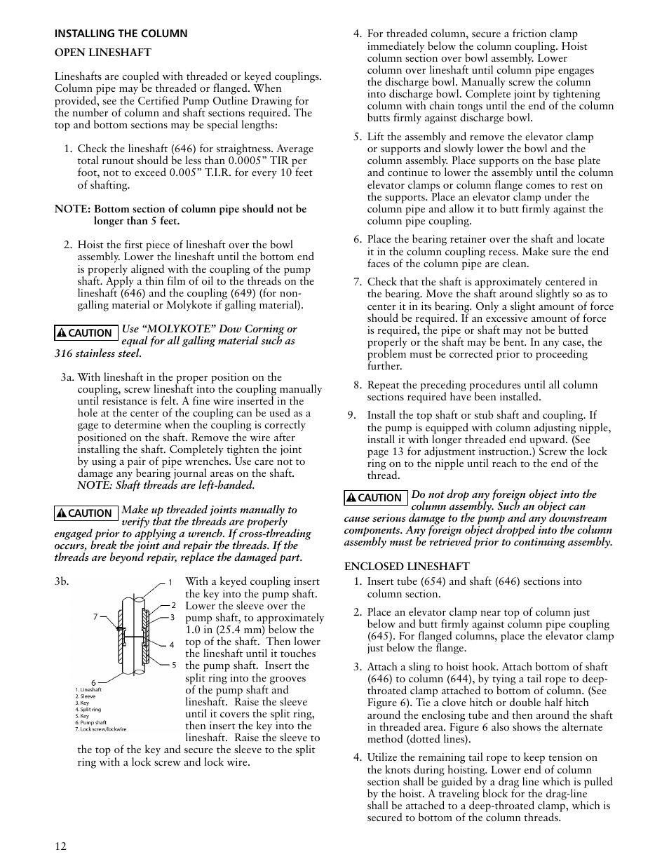 Xylem IMDWT R02 Model DWT Deep Well Turbine Pumps User Manual | Page 12 / 28