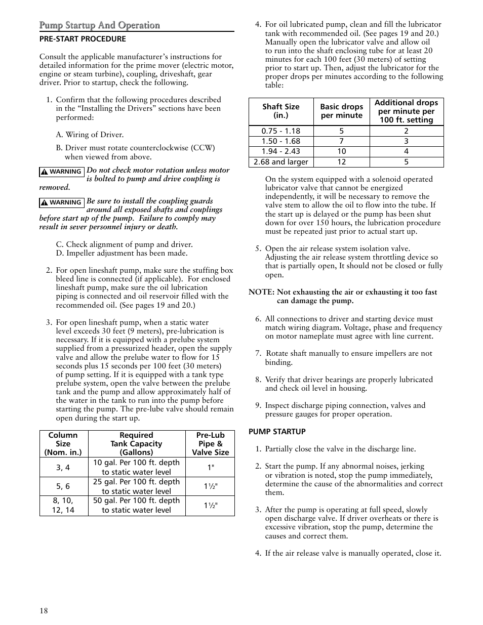 Xylem IMDWT R02 Model DWT Deep Well Turbine Pumps User Manual | Page 18 / 28