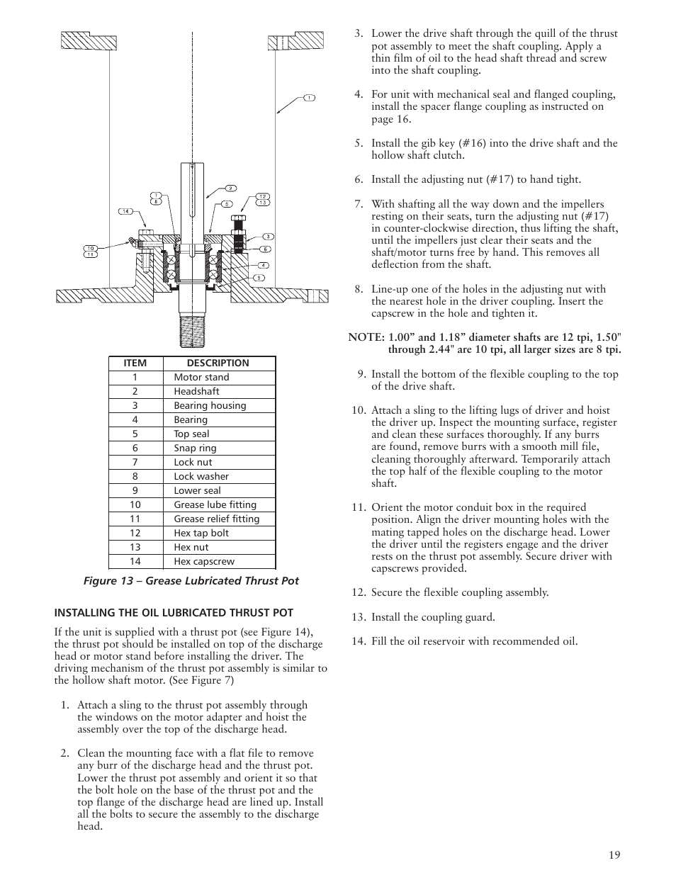 Xylem IMVIC R01 Model VIC Vertical Industrial Turbine Can Pumps User Manual | Page 19 / 32
