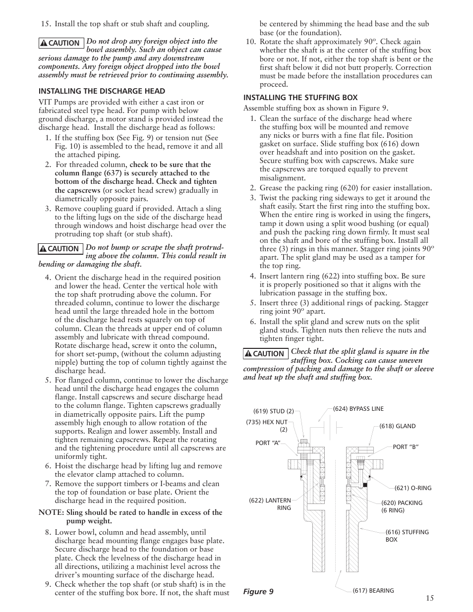 Xylem IMVIT R01 Model VIT Vertical Industrial Turbine Pumps User Manual | Page 15 / 72
