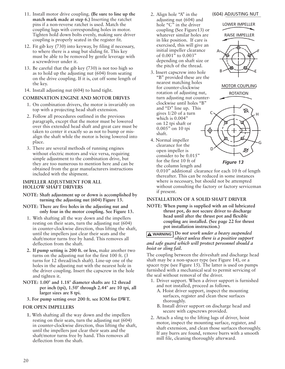 Xylem IMVIT R01 Model VIT Vertical Industrial Turbine Pumps User Manual | Page 20 / 72