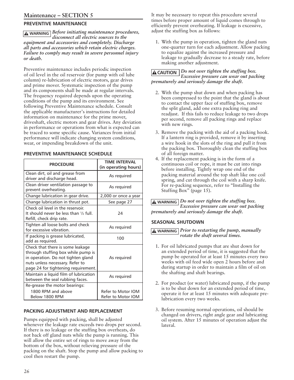 Xylem IMVIT R01 Model VIT Vertical Industrial Turbine Pumps User Manual | Page 26 / 72
