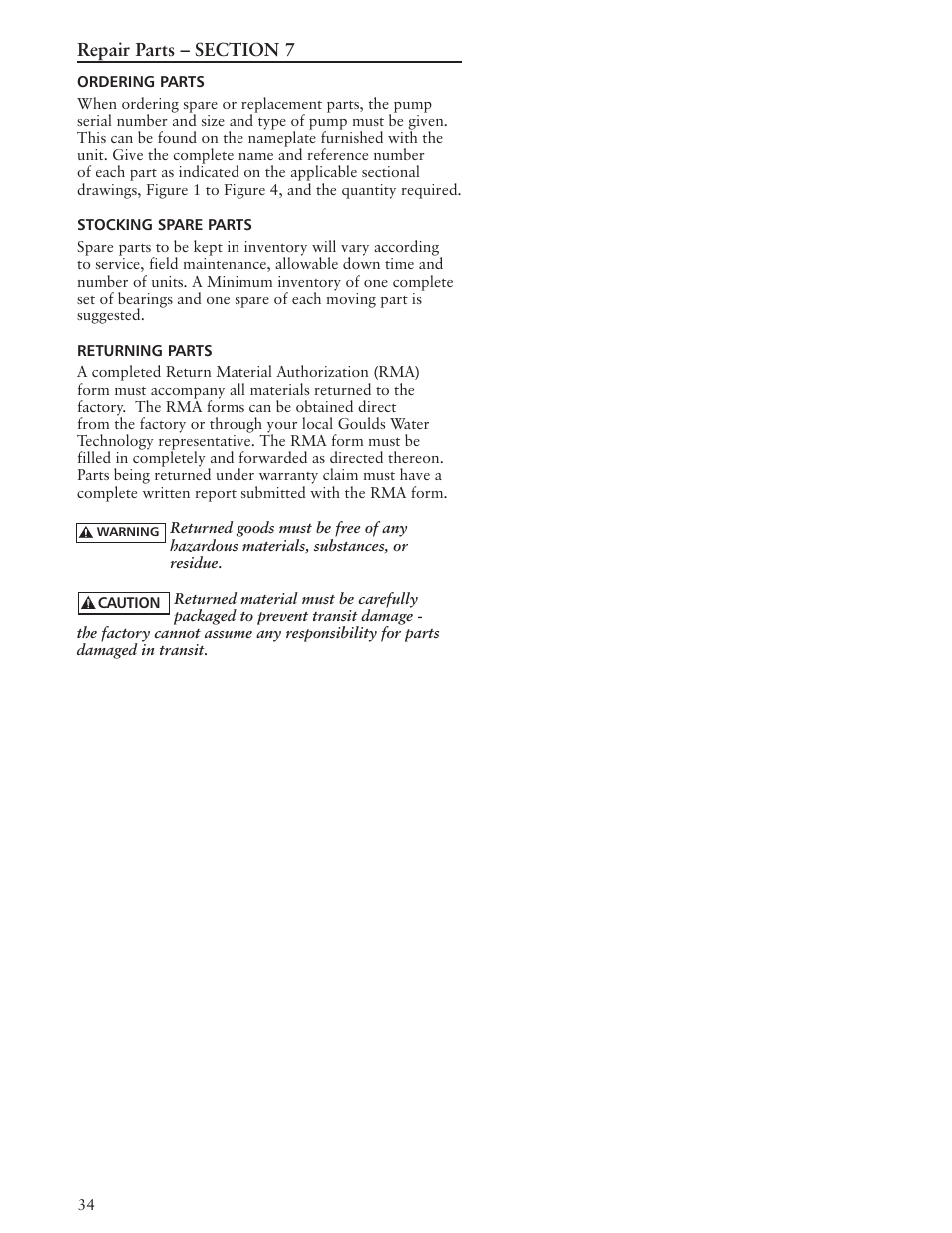 Xylem IMVIT R01 Model VIT Vertical Industrial Turbine Pumps User Manual | Page 34 / 72