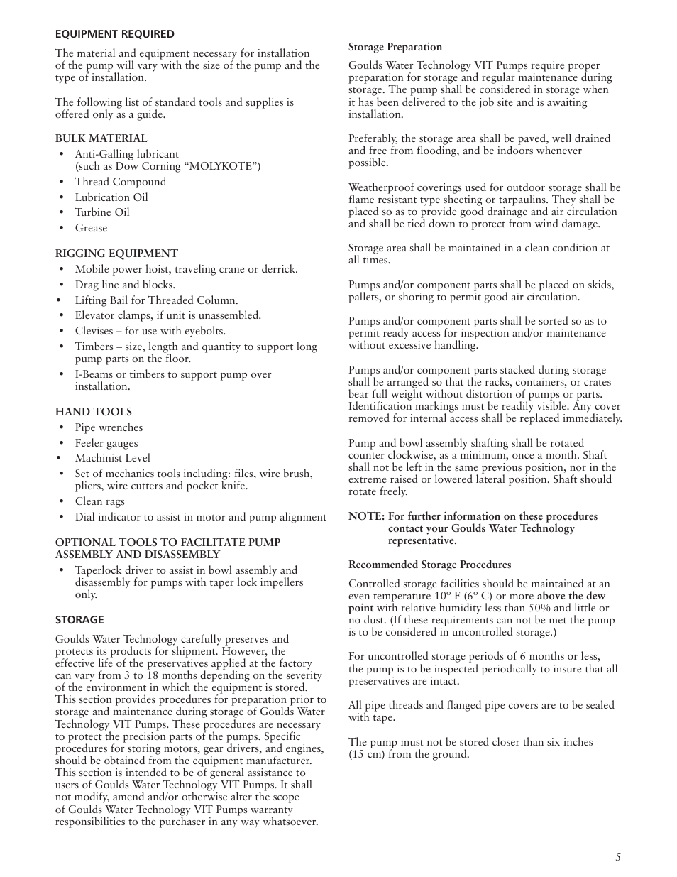 Xylem IMVIT R01 Model VIT Vertical Industrial Turbine Pumps User Manual | Page 5 / 72
