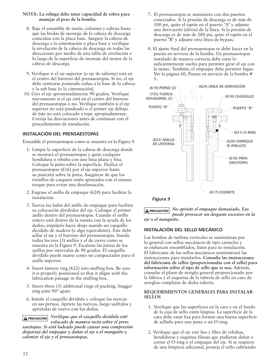 Xylem IMVIT R01 Model VIT Vertical Industrial Turbine Pumps User Manual | Page 52 / 72