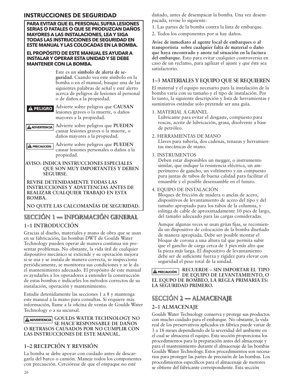 Xylem IMVS R01 Model VS Vertical Industrial Turbine Pumps User Manual | Page 20 / 52
