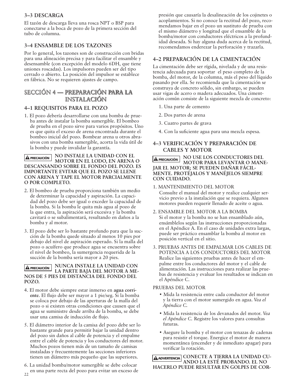 Xylem IMVS R01 Model VS Vertical Industrial Turbine Pumps User Manual | Page 22 / 52