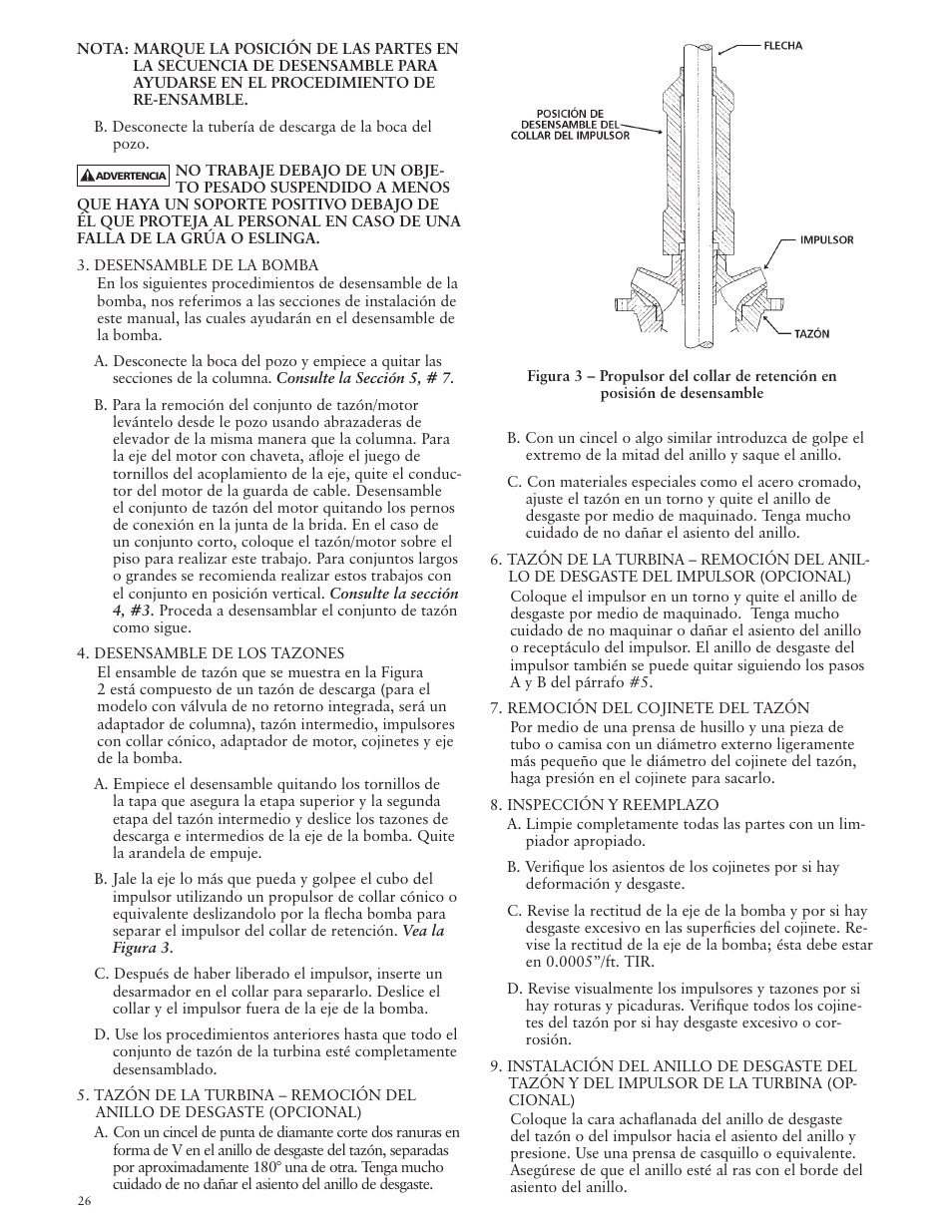 Xylem IMVS R01 Model VS Vertical Industrial Turbine Pumps User Manual | Page 26 / 52