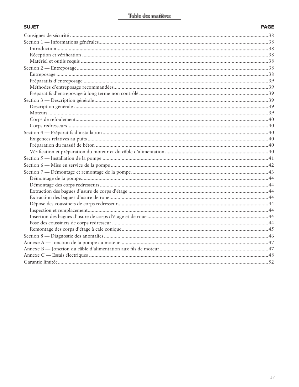 Xylem IMVS R01 Model VS Vertical Industrial Turbine Pumps User Manual | Page 37 / 52