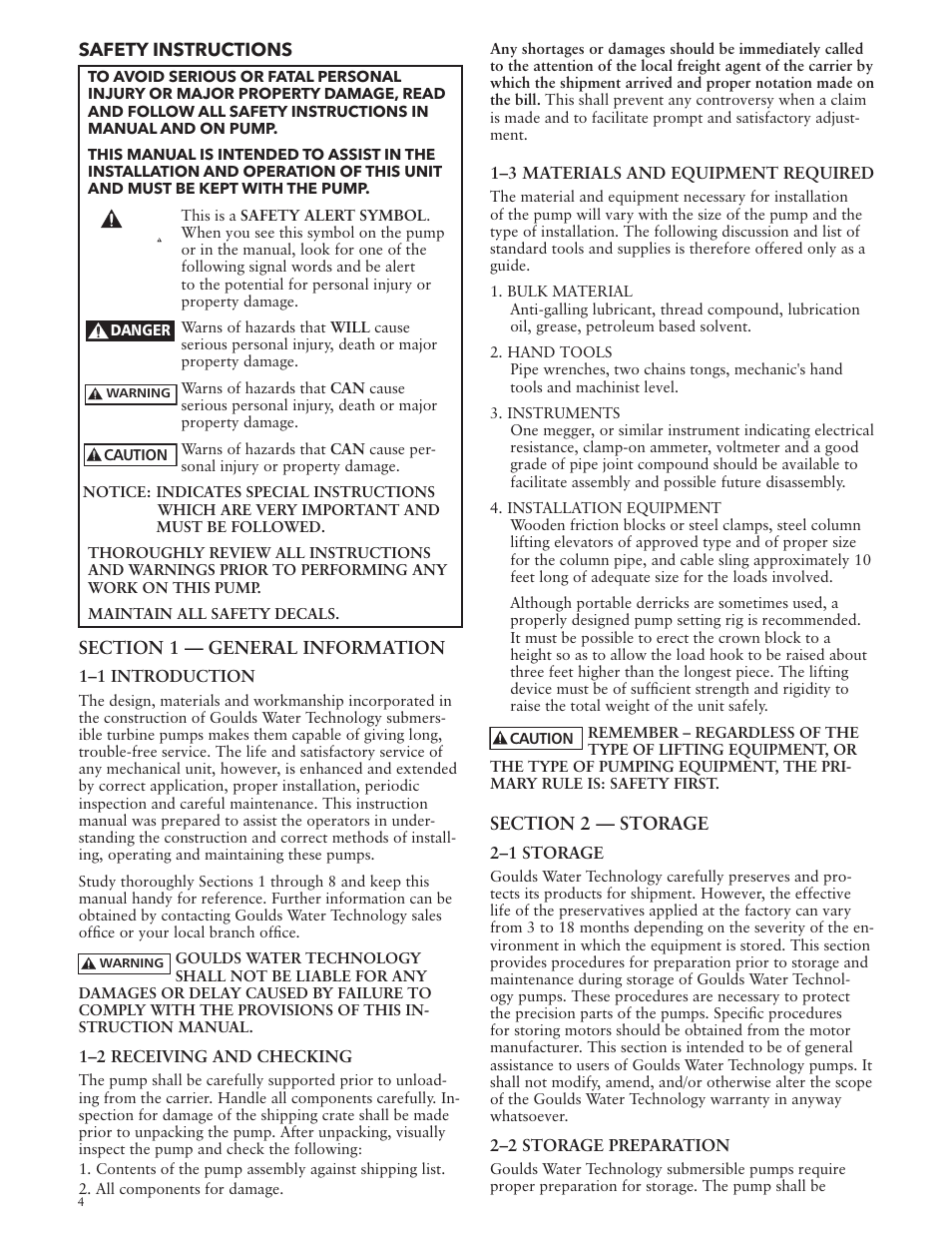 Xylem IMVS R01 Model VS Vertical Industrial Turbine Pumps User Manual | Page 4 / 52