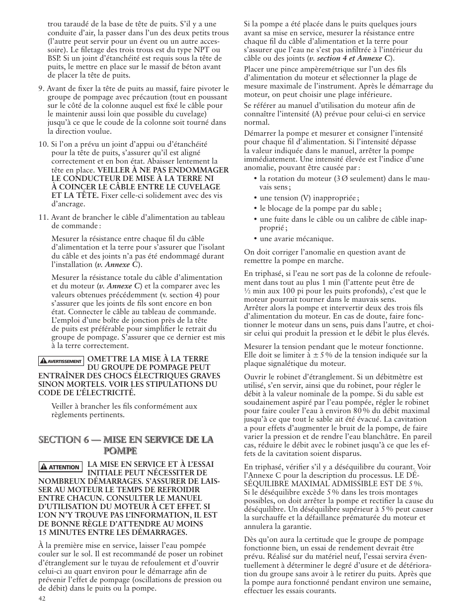 Xylem IMVS R01 Model VS Vertical Industrial Turbine Pumps User Manual | Page 42 / 52
