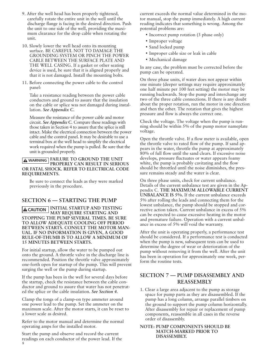Xylem IMVS R01 Model VS Vertical Industrial Turbine Pumps User Manual | Page 8 / 52