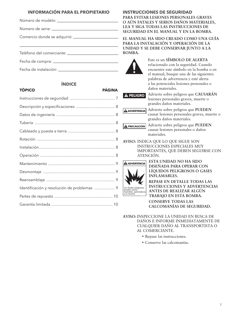 Xylem IM063R01 Model VB User Manual | Page 7 / 16
