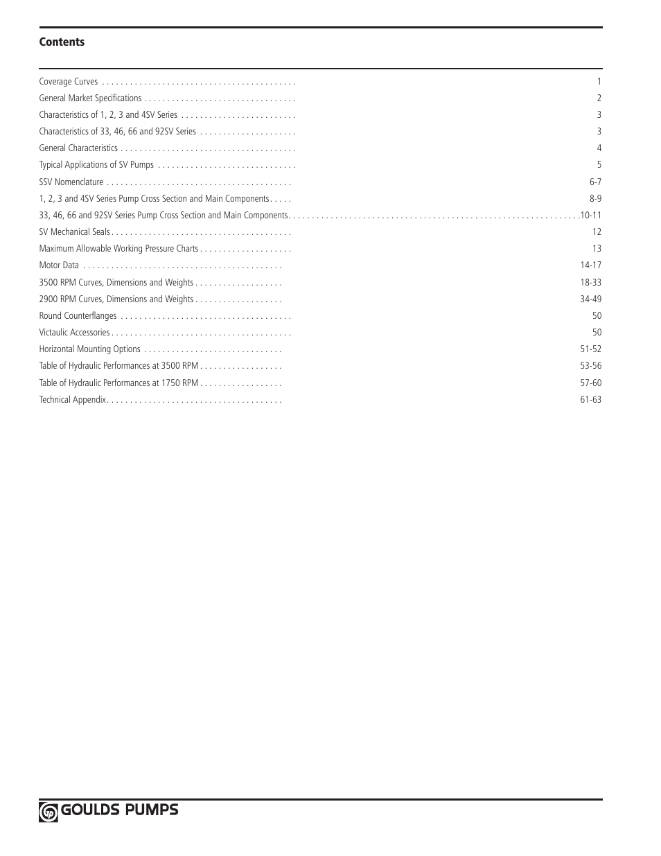 Xylem GLSSV2 SSV Series Vertical Multi-Stage Pumps D1 User Manual | Page 2 / 68