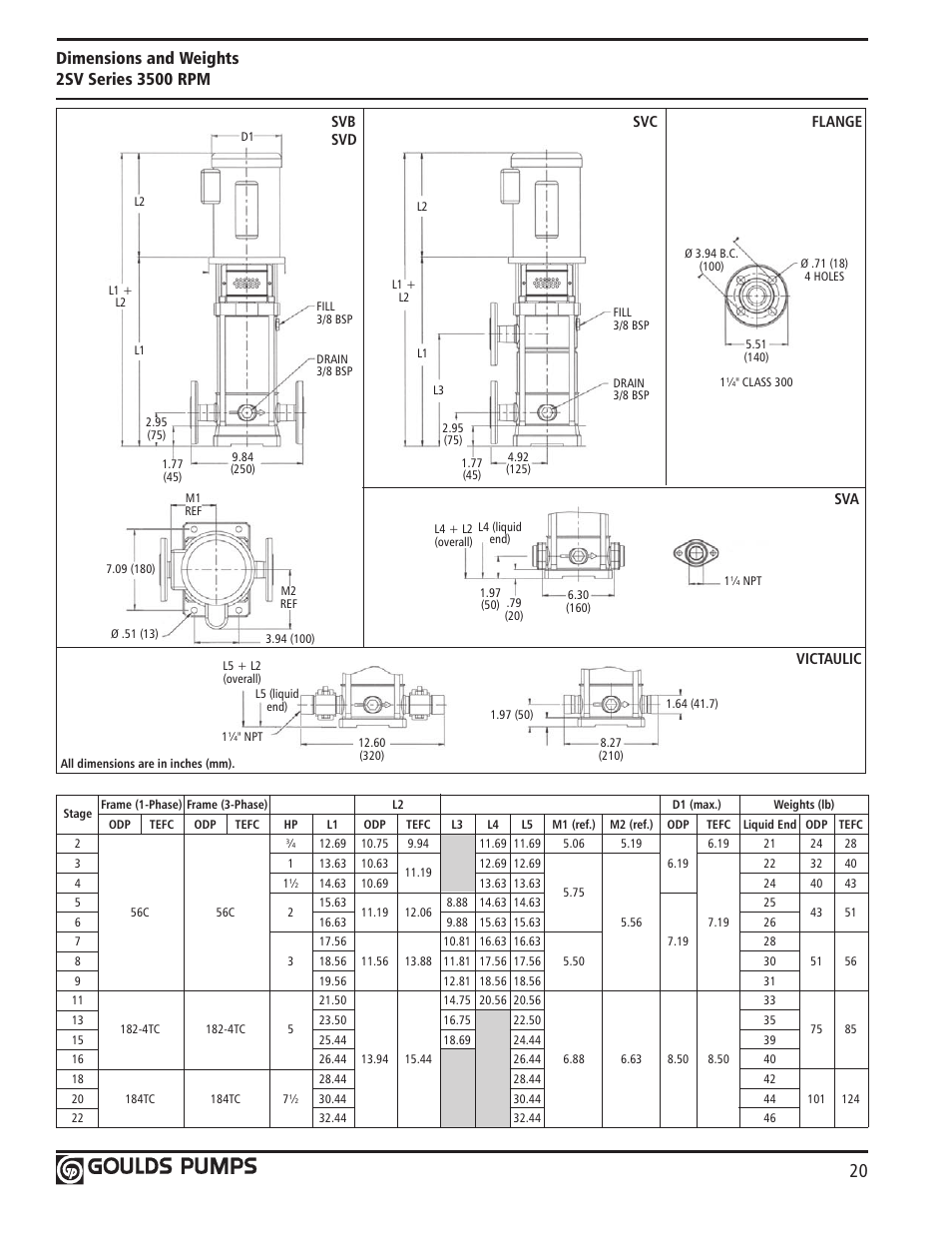 Xylem GLSSV2 SSV Series Vertical Multi-Stage Pumps D1 User Manual | Page 22 / 68
