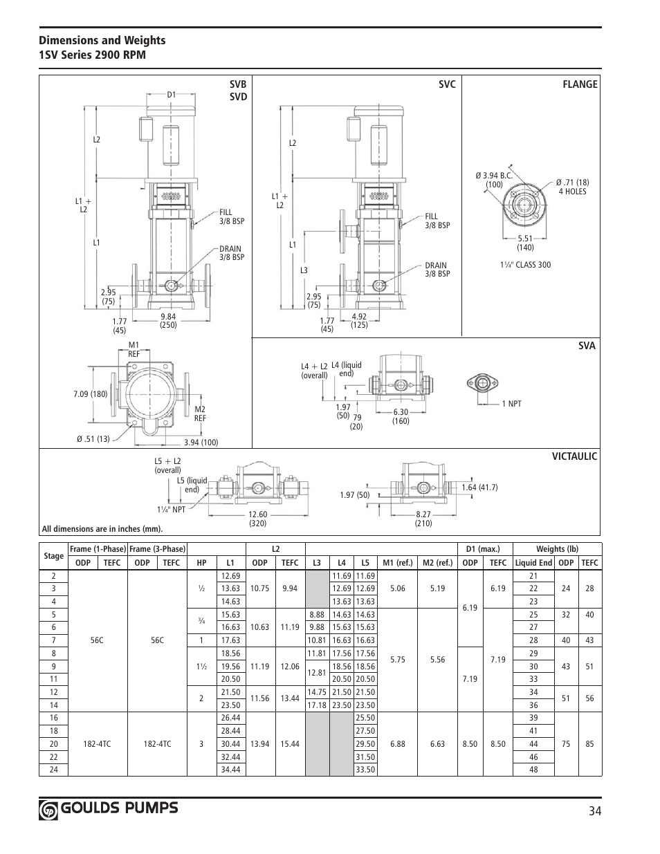 Xylem GLSSV2 SSV Series Vertical Multi-Stage Pumps D1 User Manual | Page 36 / 68