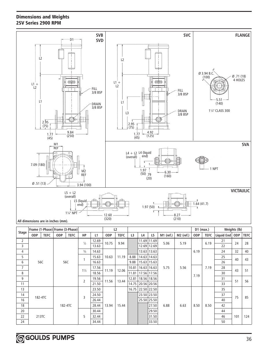 Xylem GLSSV2 SSV Series Vertical Multi-Stage Pumps D1 User Manual | Page 38 / 68
