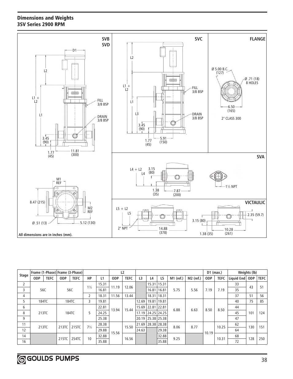 Xylem GLSSV2 SSV Series Vertical Multi-Stage Pumps D1 User Manual | Page 40 / 68