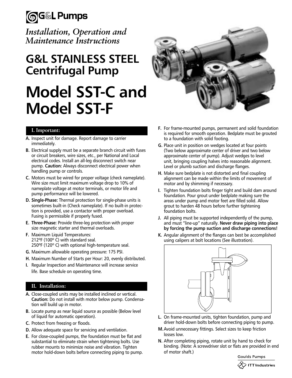 Xylem IM014 Model SST-C and Model SST-F User Manual | 4 pages