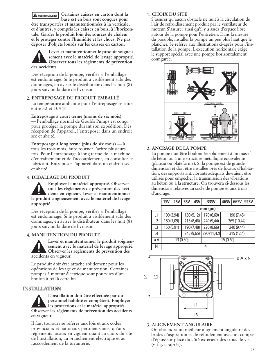 Xylem IM018 R07 G&L SERIES MODEL SSV User Manual | Page 25 / 56
