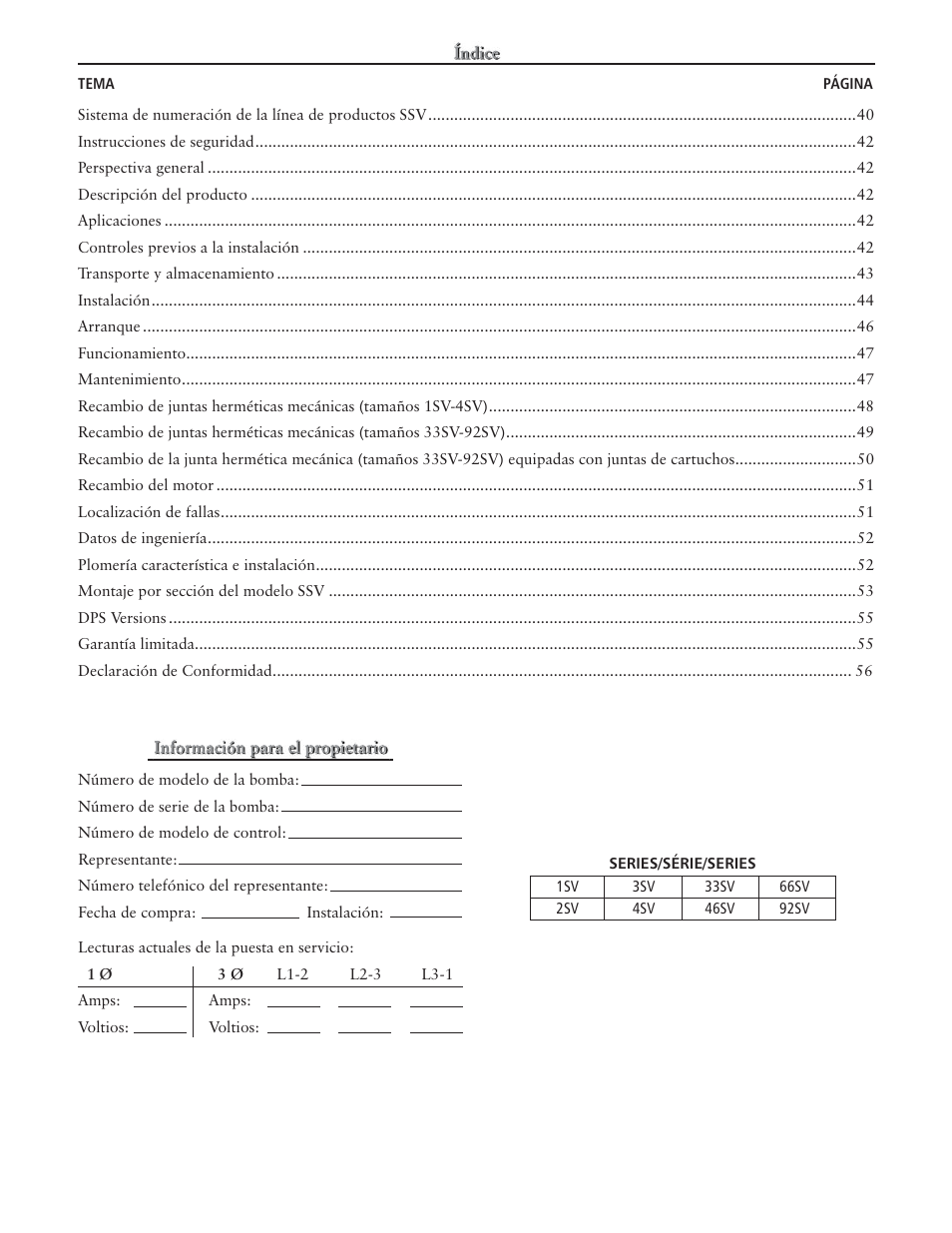 Xylem IM018 R07 G&L SERIES MODEL SSV User Manual | Page 39 / 56