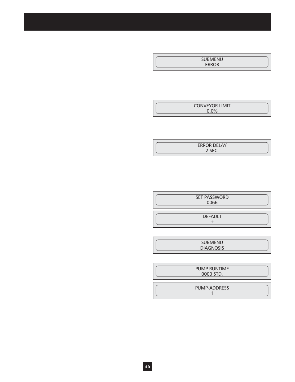 Operator custom features and displays | Xylem IM098 AQUAVAR Model 56 Controller User Manual | Page 40 / 48