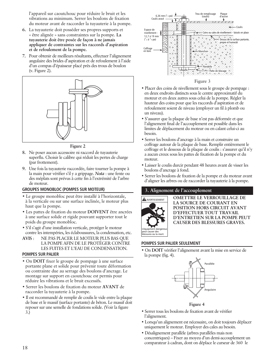 Alignement de l’accouplement | Xylem IM100 Model SFH/SFC User Manual | Page 18 / 24