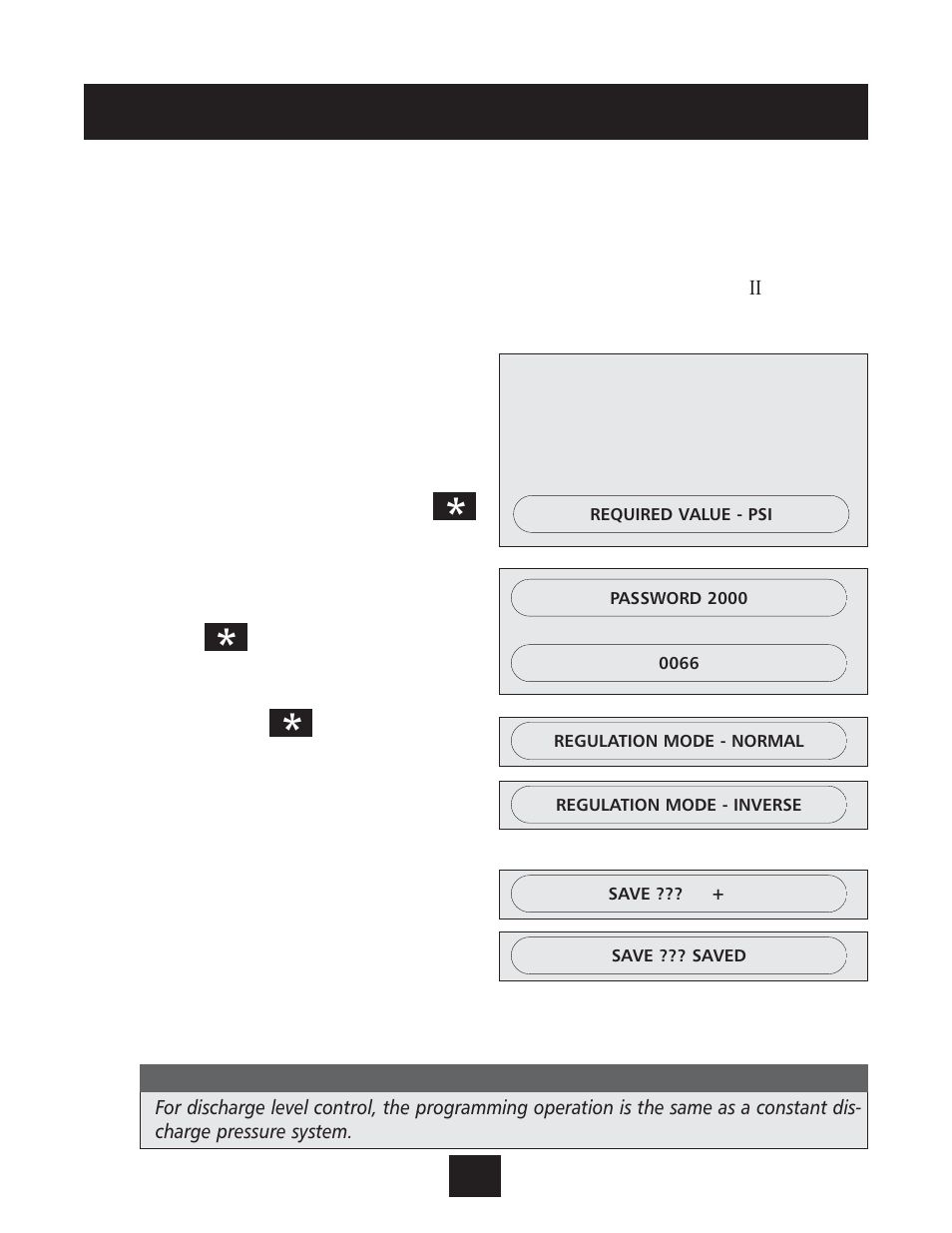 Programming, V. single pump - level control applications, Screen | Xylem IM131R01 AQUAVAR AV II User Manual | Page 44 / 92
