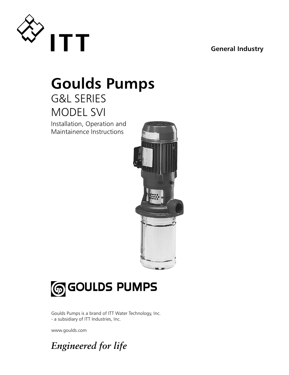 Xylem IM170 G&L SERIES MODEL SVI User Manual | 36 pages