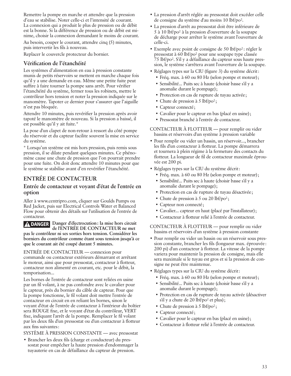Xylem IM182 Balanced Flow User Manual | Page 33 / 40