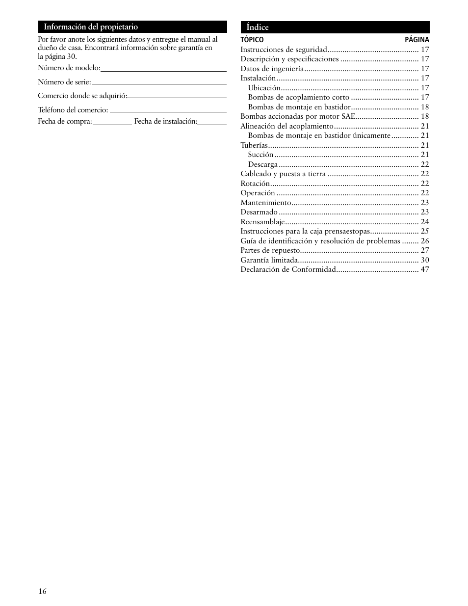 Xylem IM190 R00 Ag-Flo User Manual | Page 16 / 48