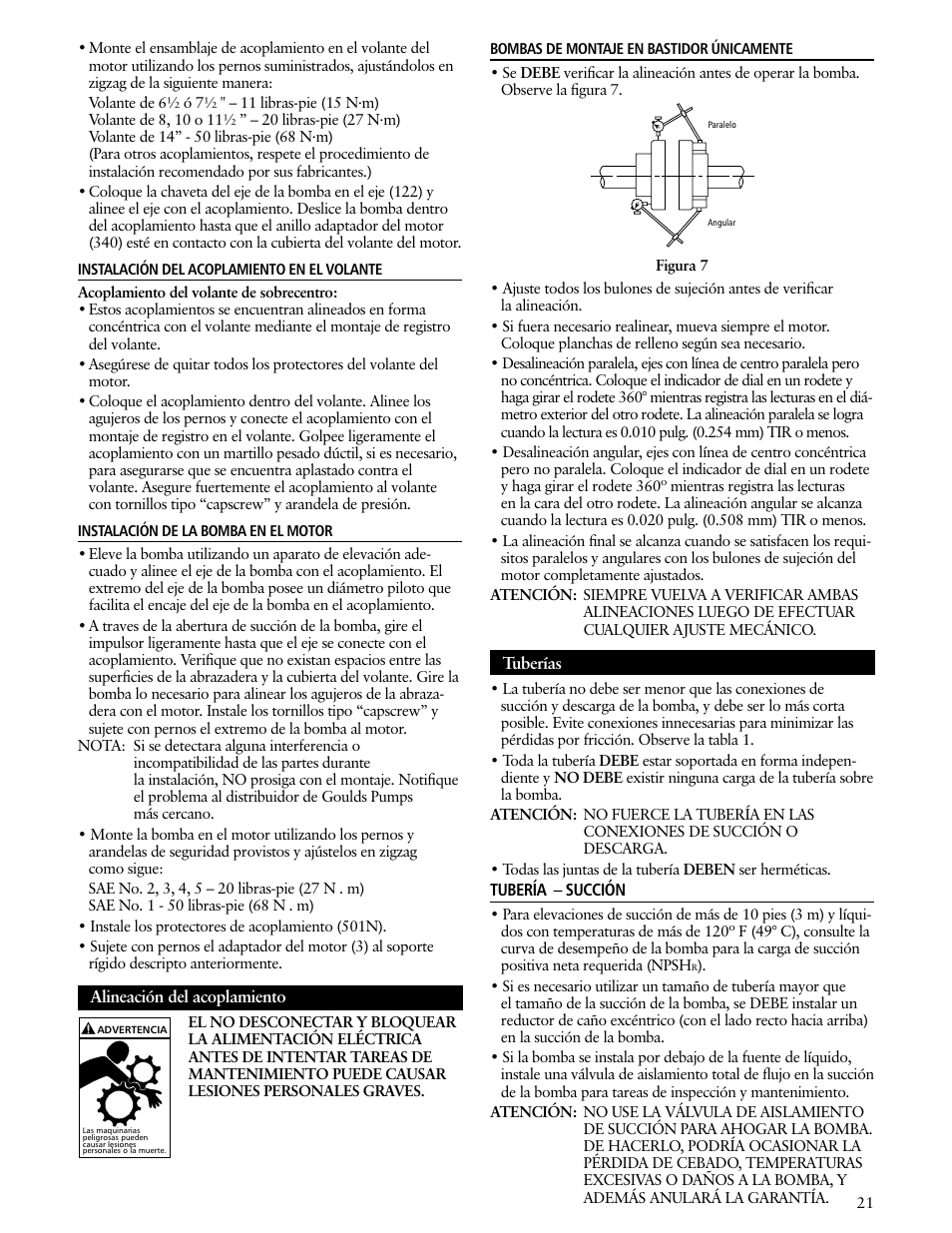 Xylem IM190 R00 Ag-Flo User Manual | Page 21 / 48