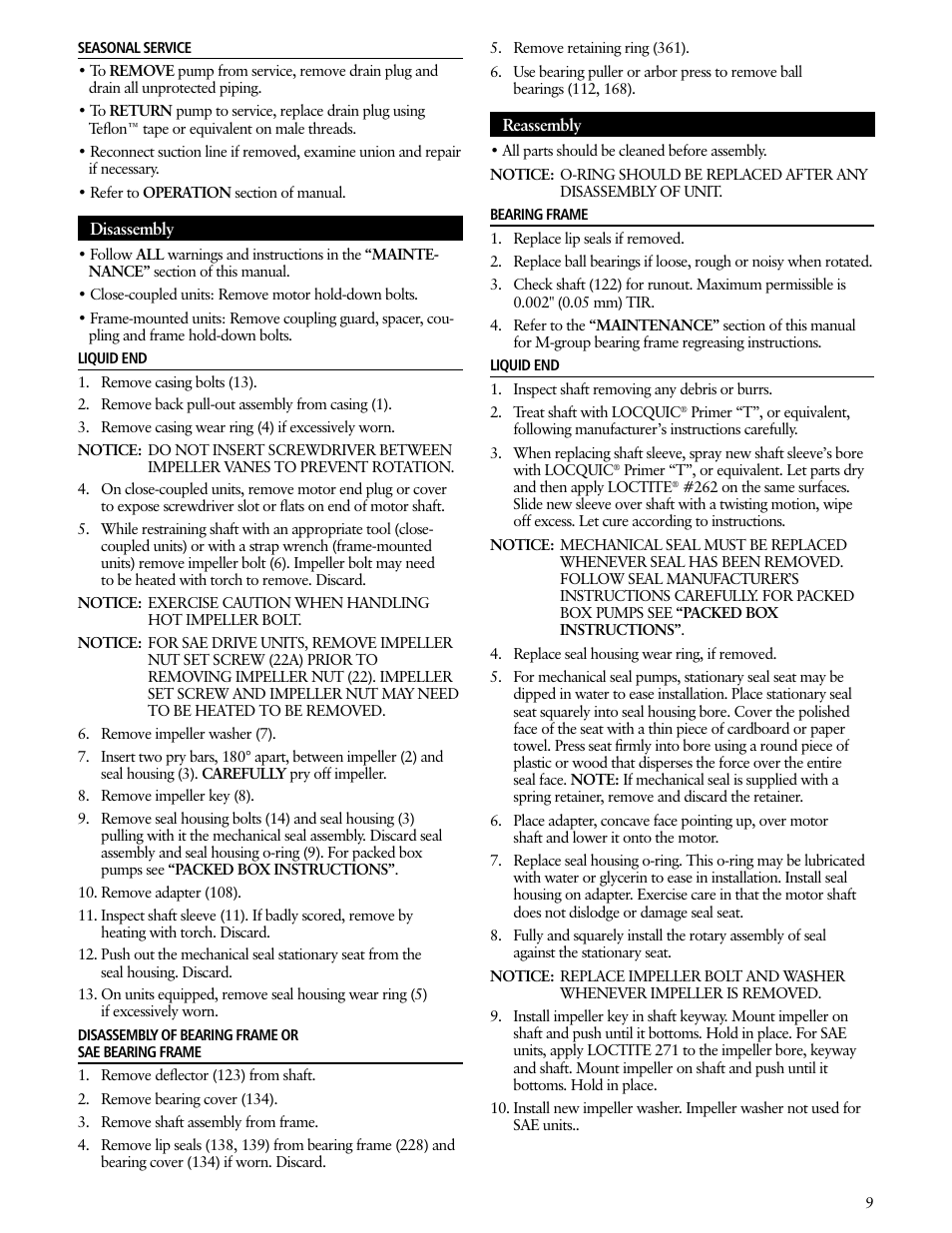Xylem IM190 R00 Ag-Flo User Manual | Page 9 / 48
