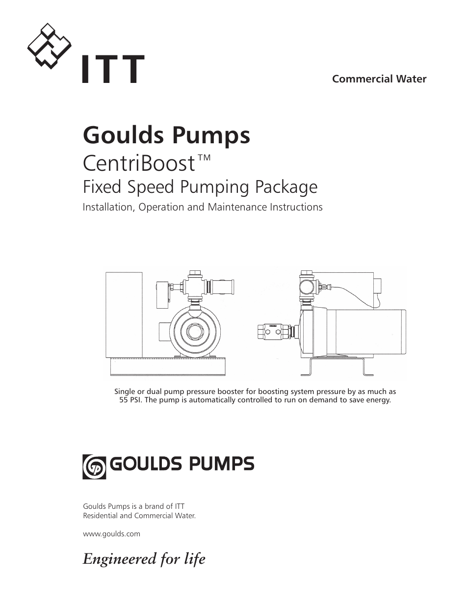 Xylem IM201 CentriBoost Fixed Speed Pumping Package User Manual | 12 pages