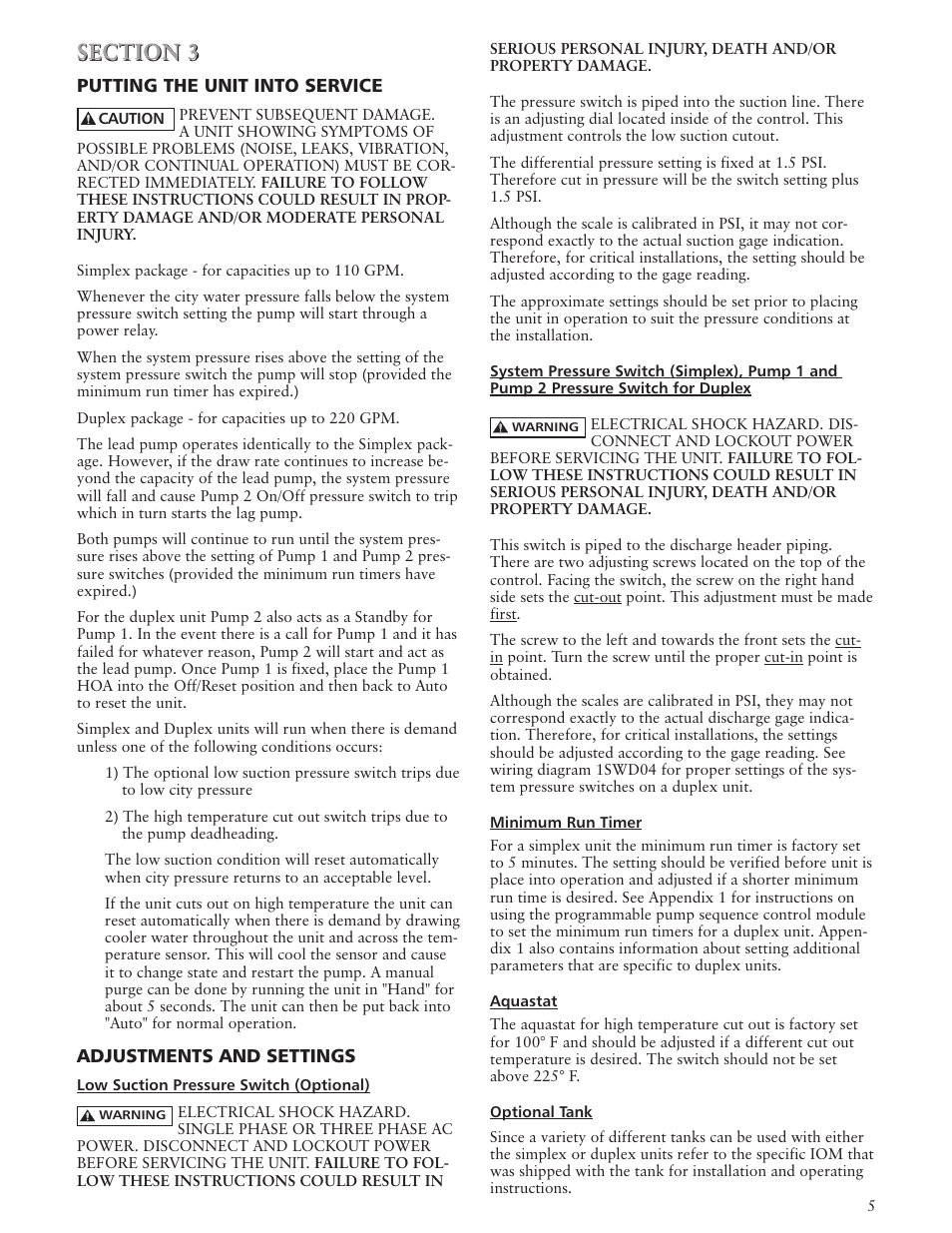 Xylem IM201 CentriBoost Fixed Speed Pumping Package User Manual | Page 5 / 12