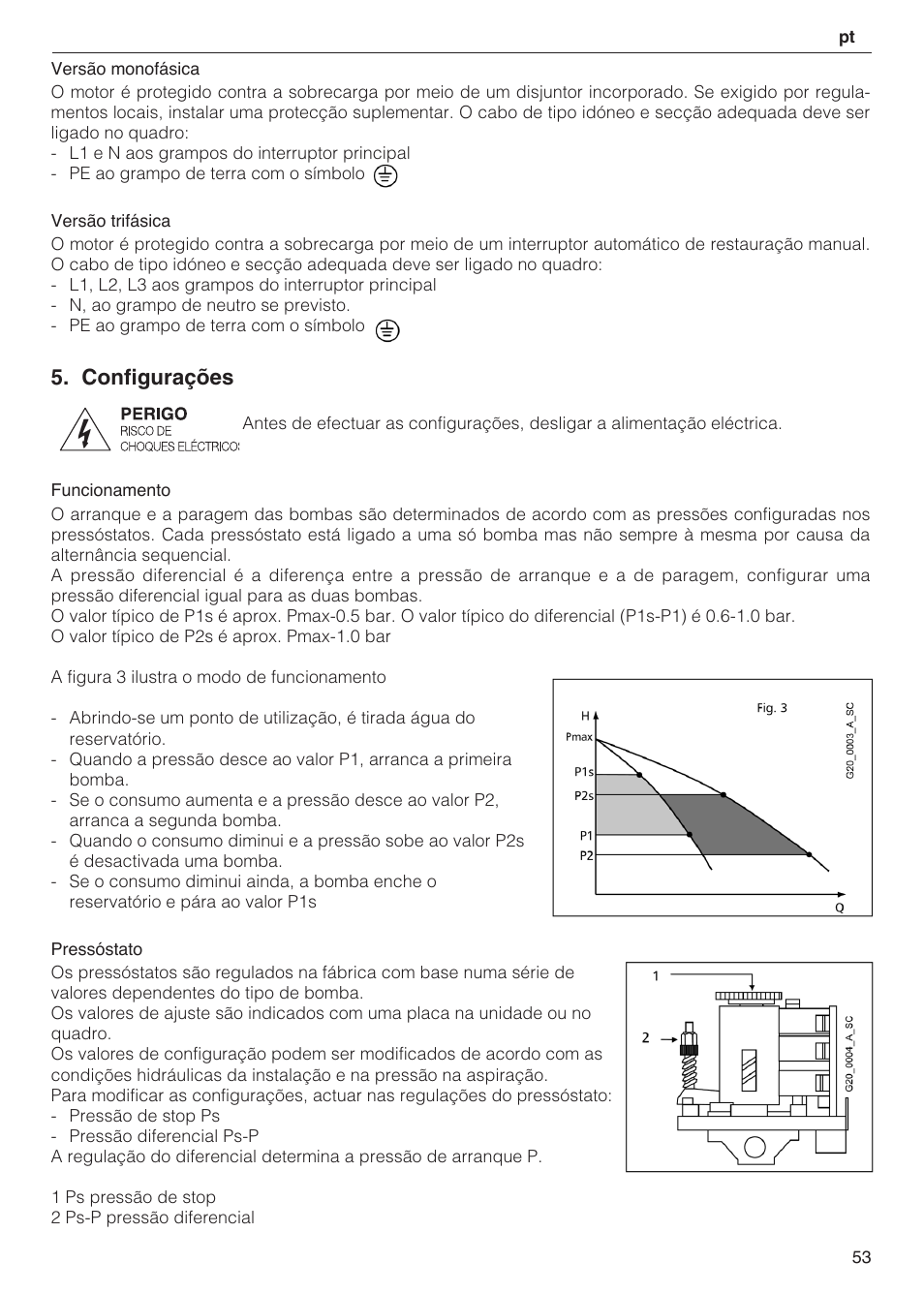 Configurações | Xylem 2 Pump Booster Sets GXS20, GMD20, GMY20 User Manual | Page 53 / 88