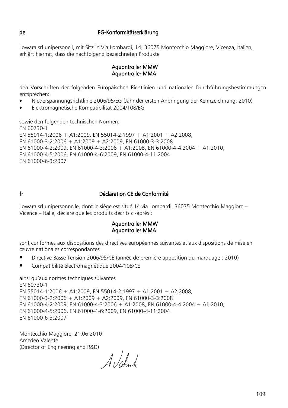 Xylem Aquontroller User Manual | Page 109 / 112