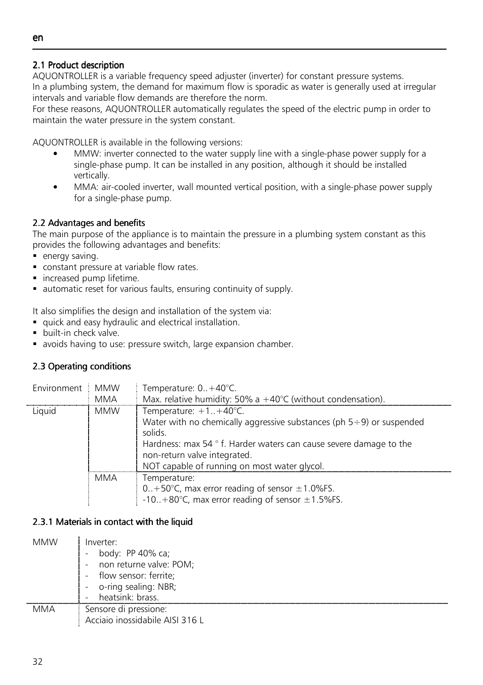 Xylem Aquontroller User Manual | Page 32 / 112
