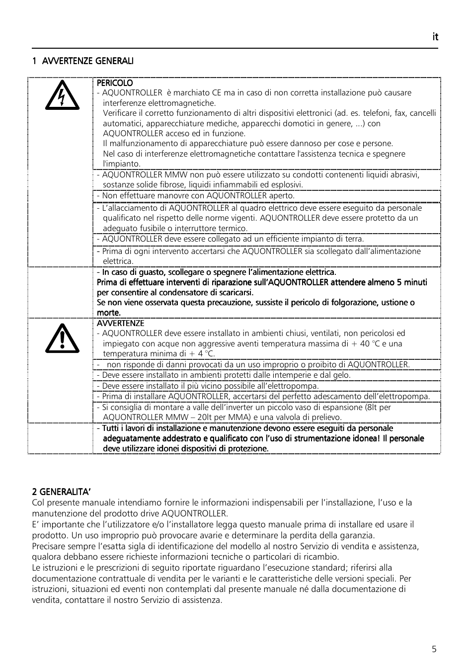 Xylem Aquontroller User Manual | Page 5 / 112