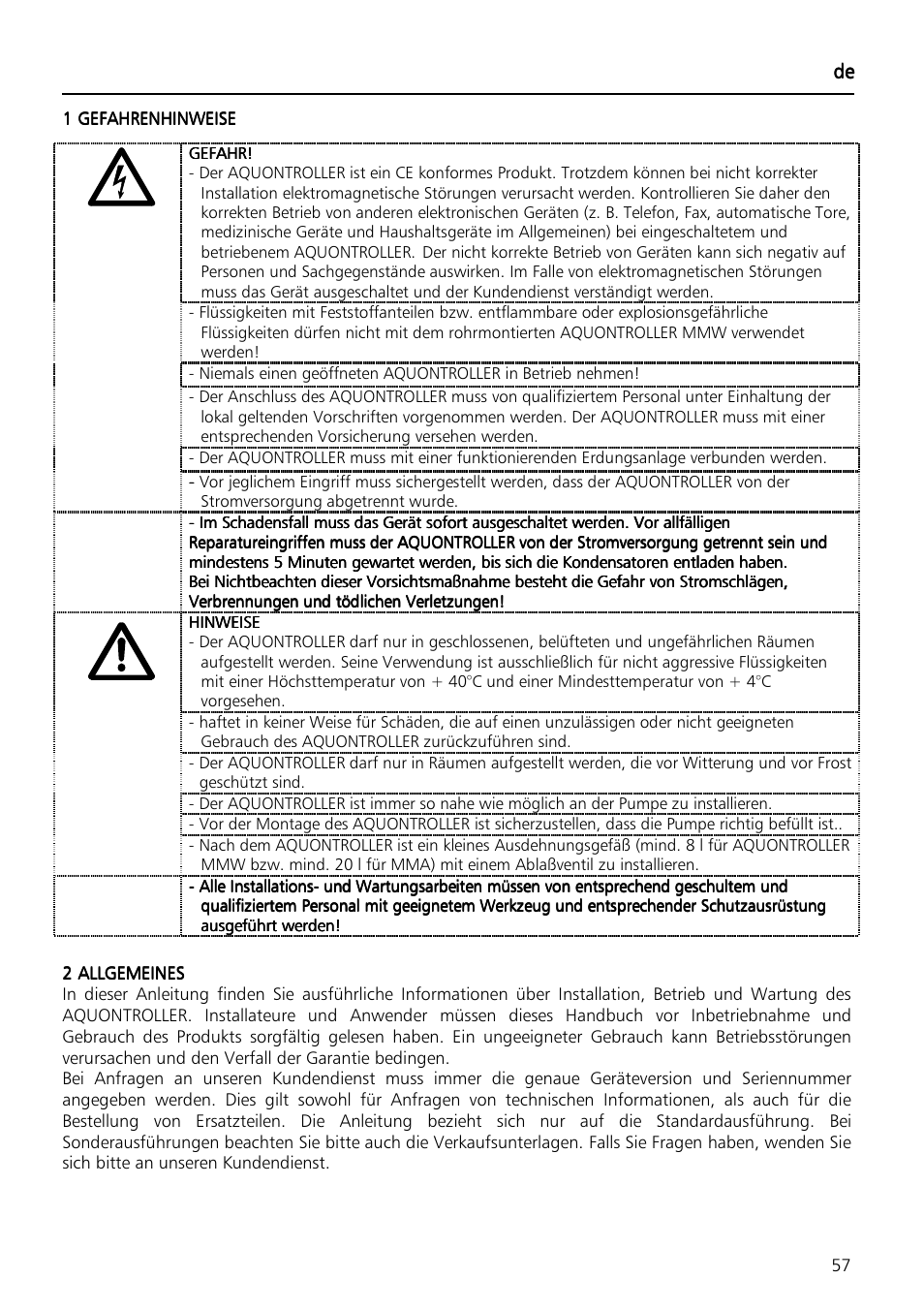 Xylem Aquontroller User Manual | Page 57 / 112
