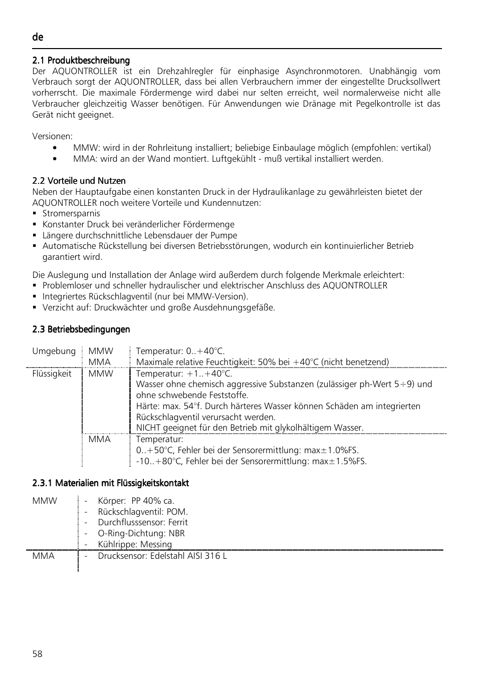 Xylem Aquontroller User Manual | Page 58 / 112