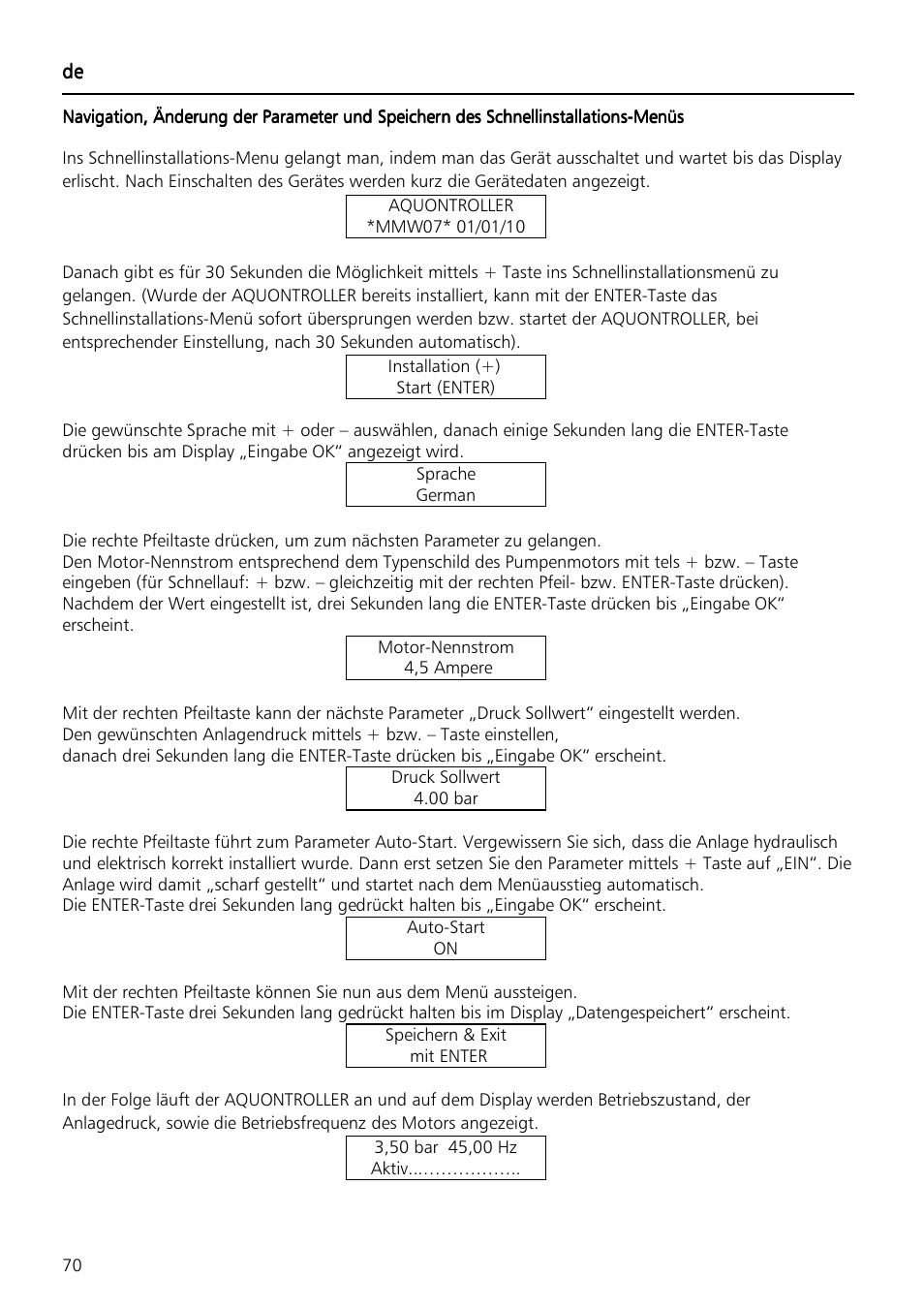 Xylem Aquontroller User Manual | Page 70 / 112