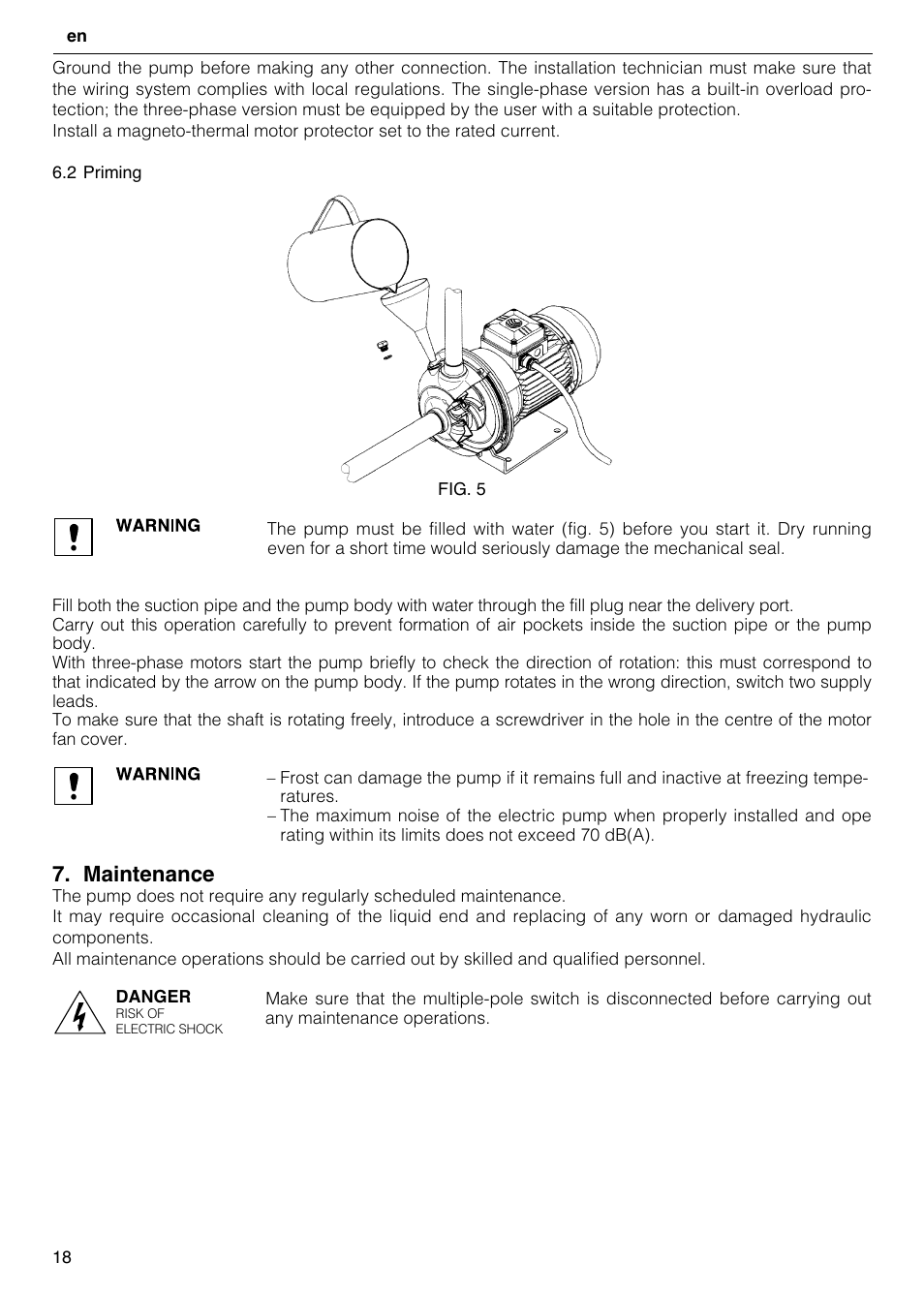 Maintenance | Xylem CO COM IM User Manual | Page 18 / 68