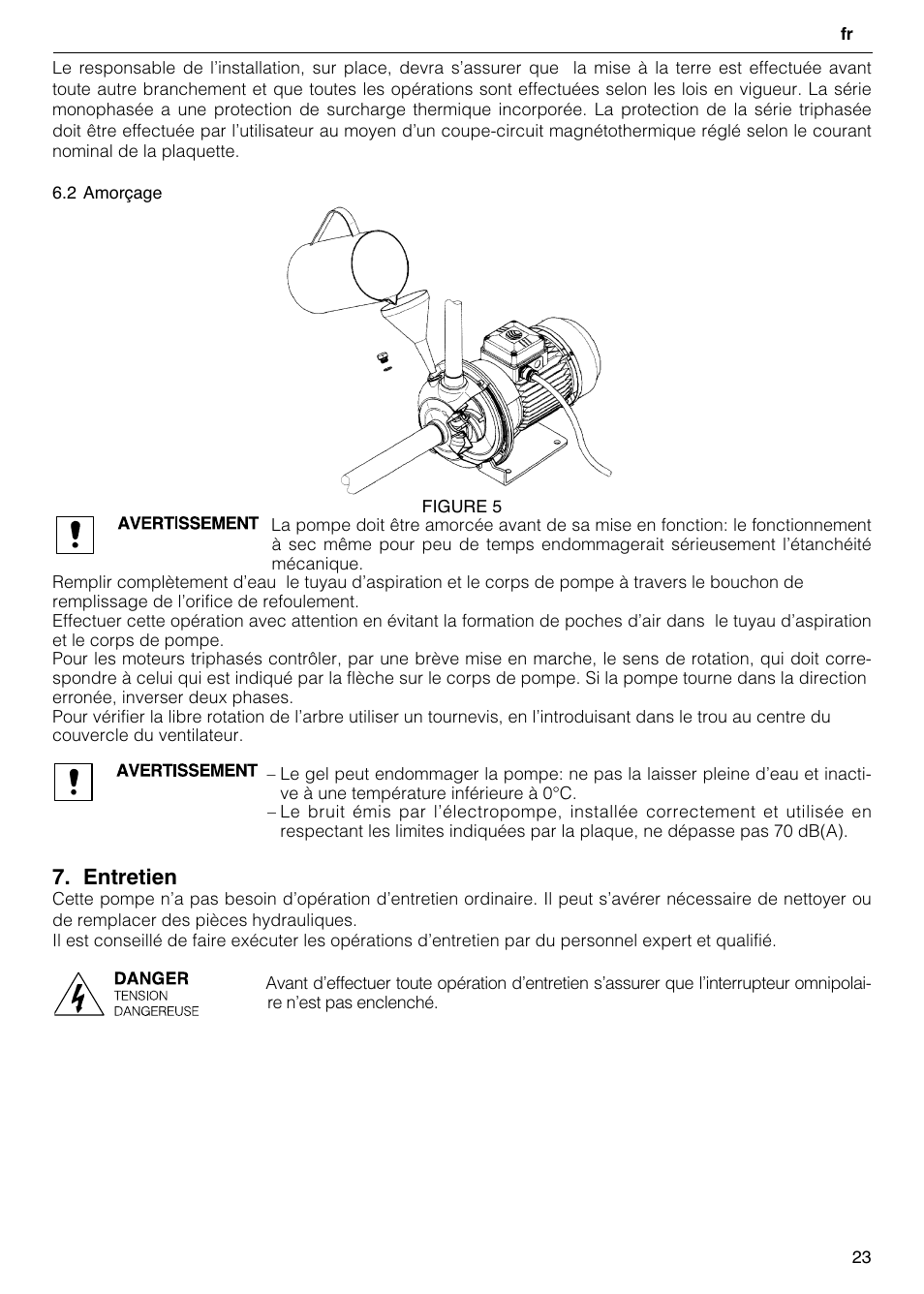 Entretien | Xylem CO COM IM User Manual | Page 23 / 68