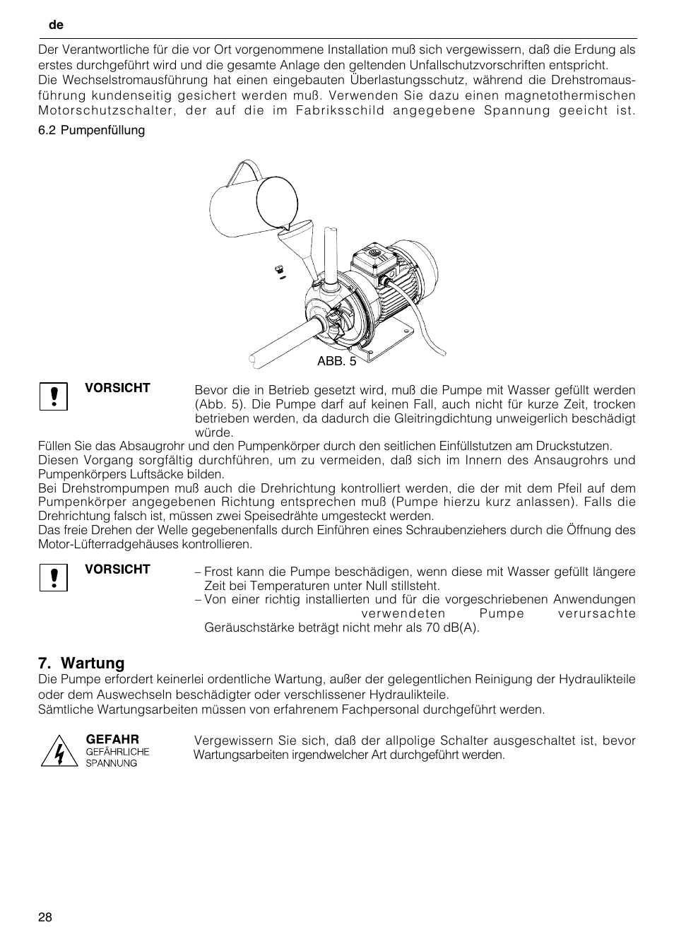 Wartung | Xylem CO COM IM User Manual | Page 28 / 68