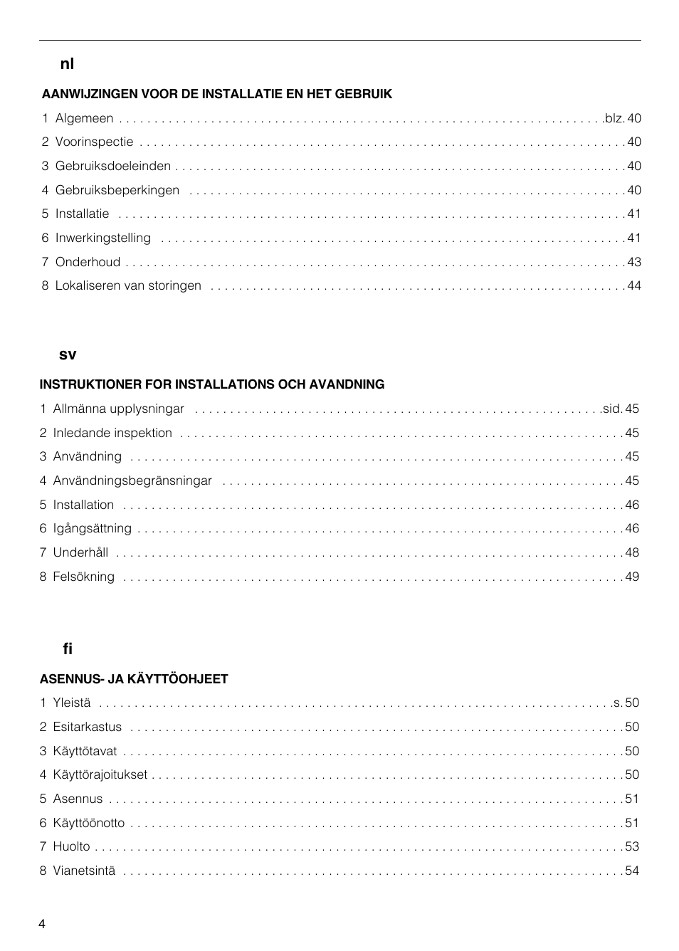 Fi sv nl | Xylem CO COM IM User Manual | Page 4 / 68